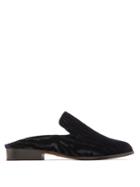 Robert Clergerie Alice Devor Velvet Backless Loafers