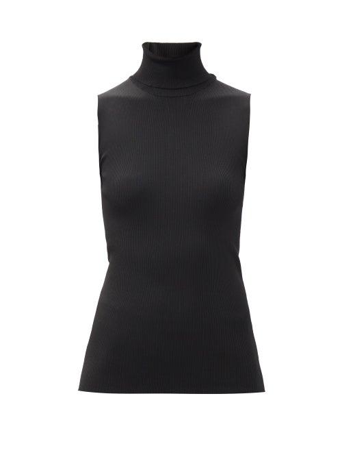 The Row - Desio High-neck Ribbed Sleeveless Sweater - Womens - Black