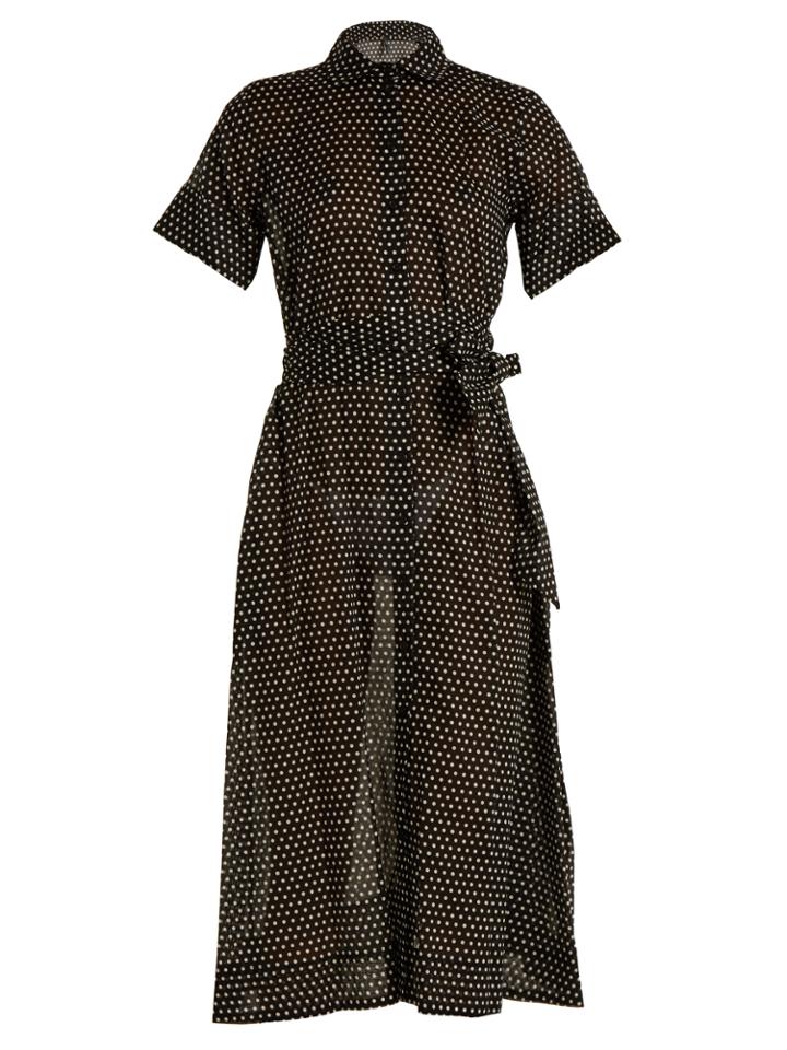 Lisa Marie Fernandez Polka-dot Print Cotton Shirtdress