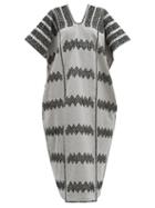 Matchesfashion.com Pippa Holt - No.212 Embroidered Cotton Kaftan - Womens - Grey Print