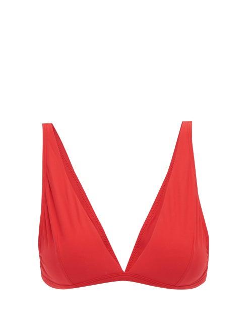 Matchesfashion.com Casa Raki - Flo Tie-back Bikini Top - Womens - Red