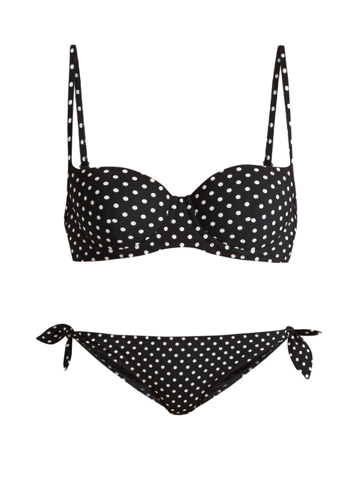 Dolce & Gabbana Polka-dot Print Balconette Bikini