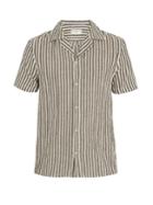Éditions M.r Tahiti Striped Cotton-blend Shirt