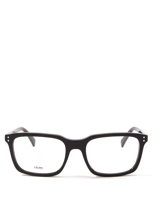 Matchesfashion.com Celine Eyewear - Square Acetate Glasses - Mens - Black