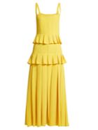 Carolina Herrera Ruffle-trimmed Pleated Dress