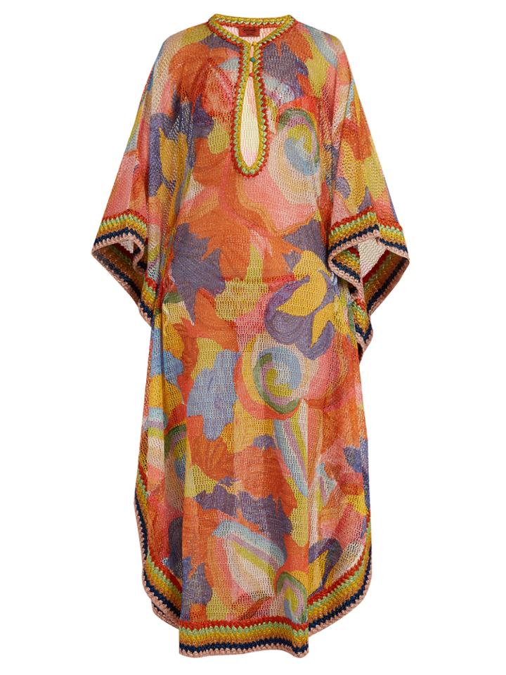 Missoni Mare Abstract-print Fine-knit Maxi Kaftan