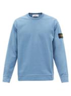Stone Island - Logo-patch Cotton-jersey Sweatshirt - Mens - Blue