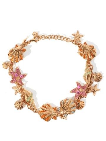 Matchesfashion.com Versace - Trsor De La Mer Crystal-shell Choker Necklace - Womens - Gold Multi