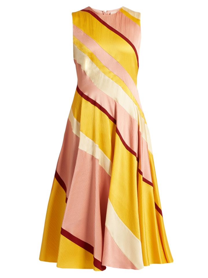 Roksanda Seersucker-silk Striped Dress