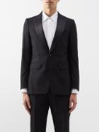 Burberry - Oak Leaf Crest Wool-blend Tuxedo Jacket - Mens - Black