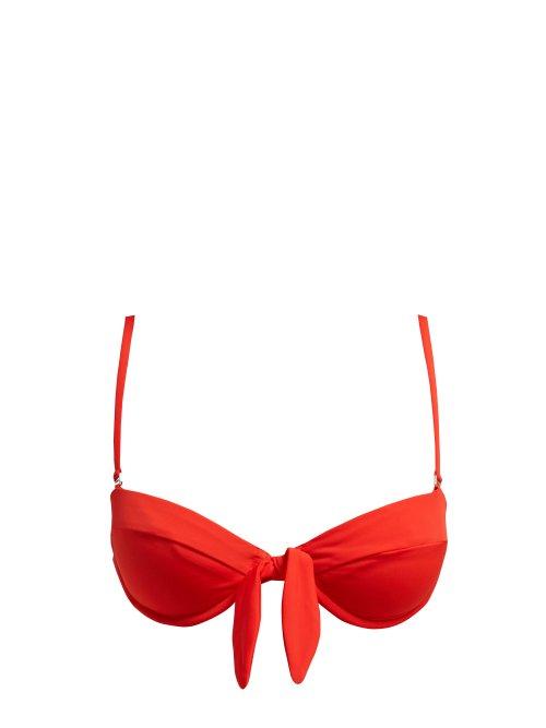 Matchesfashion.com Mara Hoffman - Diem Bandeau Bikini Top - Womens - Red