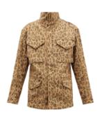 Matchesfashion.com Frame - Leopard-print Cotton Cargo Jacket - Womens - Leopard