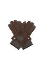 Dents - Hambledon Nubuck-leather Gloves - Mens - Brown Multi