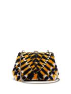 Matchesfashion.com Proenza Schouler - Tie Dye Velvet Clutch - Womens - Black Yellow