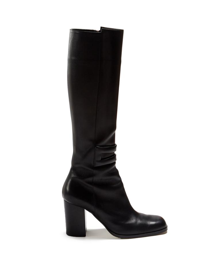 Loewe Square-toe Leather Knee-high Boots