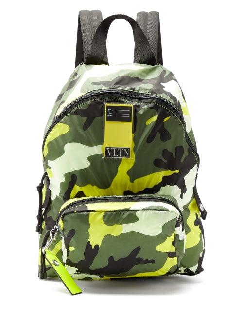 Matchesfashion.com Valentino Garavani - Camouflage-print Nylon Backpack - Mens - Multi
