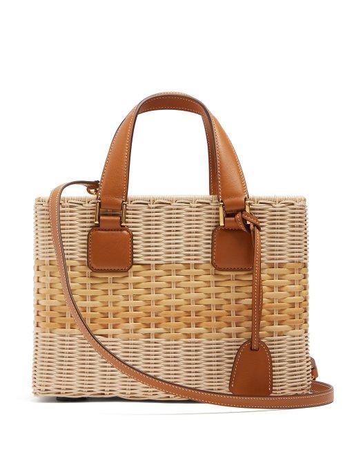 Matchesfashion.com Mark Cross - Manray Small Wicker Basket Bag - Womens - Tan Multi