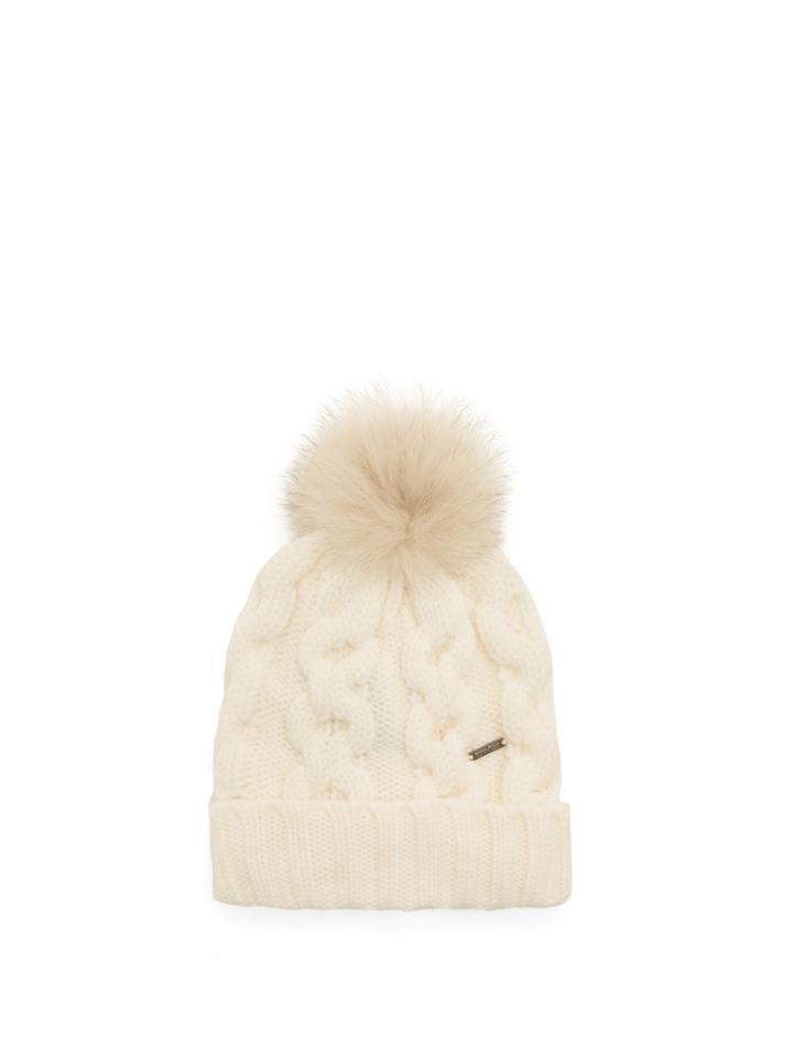 Woolrich John Rich & Bros. Serenity Fur-pompom Cable-knit Wool Beanie Hat