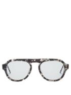 Matchesfashion.com Thom Browne - Tortoiseshell Acetate Aviator Sunglasses - Mens - Grey Multi