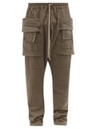 Matchesfashion.com Rick Owens Drkshdw - Creatch Cotton Jersey Cargo Trousers - Mens - Grey