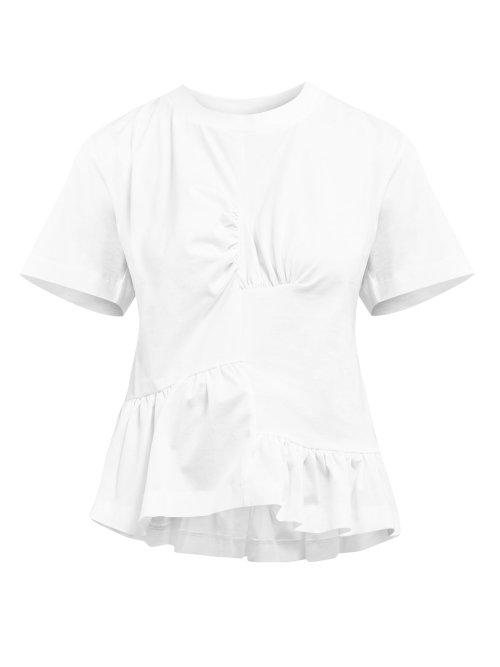 Matchesfashion.com Marques'almeida - Gathered Cotton Jersey T Shirt - Womens - White