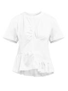 Matchesfashion.com Marques'almeida - Gathered Cotton Jersey T Shirt - Womens - White