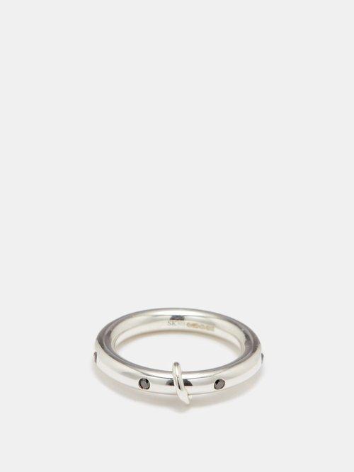 Spinelli Kilcollin - Ovio Diamond & Sterling-silver Ring - Mens - Silver Black