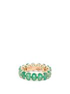 Matchesfashion.com Shay - Emerald & 18kt Rose Gold Eternity Ring - Womens - Green Gold