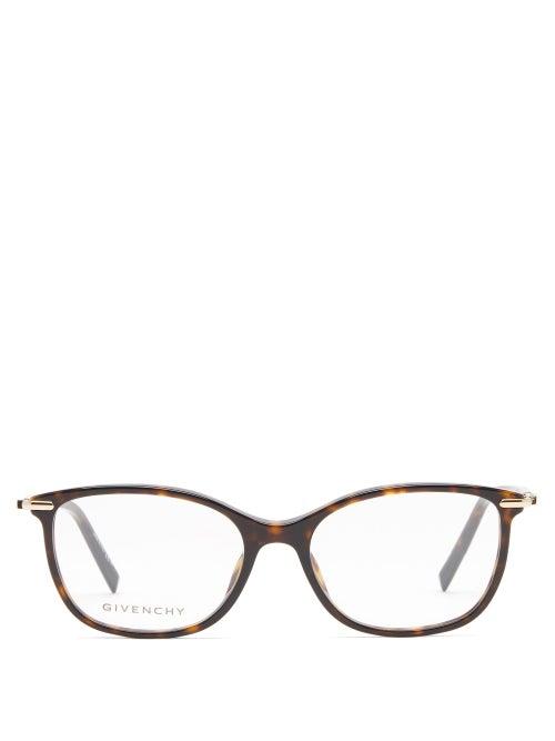 Matchesfashion.com Givenchy - Rectangular Tortoiseshell-acetate Glasses - Womens - Tortoiseshell
