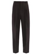 Matchesfashion.com Umit Benan B+ - High-rise Pleated Wool-blend Trousers - Mens - Black