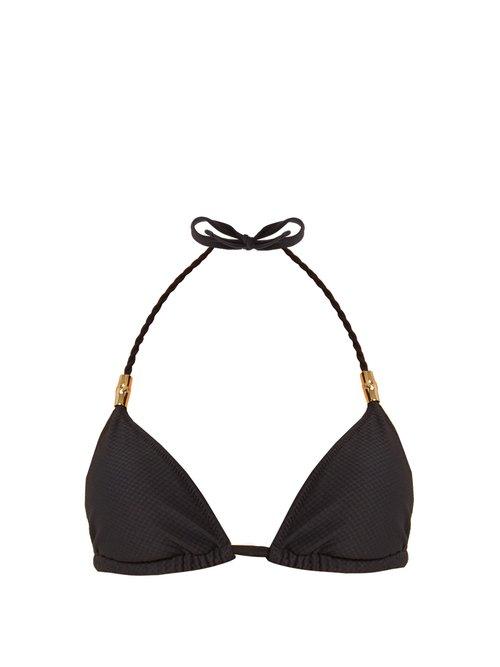 Matchesfashion.com Heidi Klein - Core Halterneck Bikini Top - Womens - Black