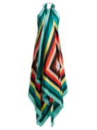 Matchesfashion.com Diane Von Furstenberg - Gia Scarf Print Silk Dress - Womens - Black Multi