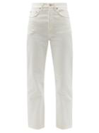 Matchesfashion.com Acne Studios - Mece High-rise Cropped Straight-leg Jeans - Womens - Ivory