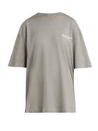 Matchesfashion.com Balenciaga - Oversized Logo Print Stretch Cotton Jersey T Shirt - Womens - Light Grey