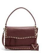 Matchesfashion.com Valentino - Rockstud Leather Bag - Womens - Burgundy