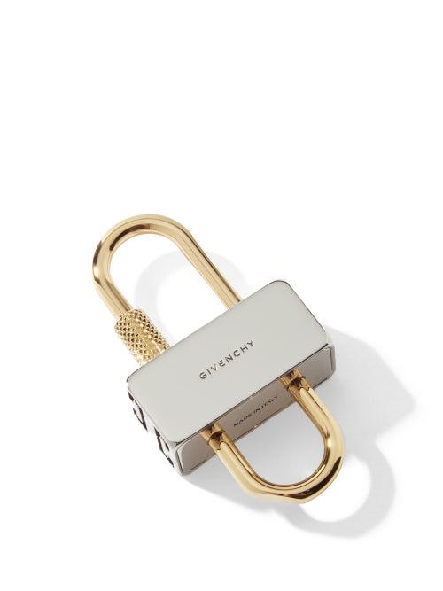 Matchesfashion.com Givenchy - Small 4g Padlock Charm - Mens - Silver Gold
