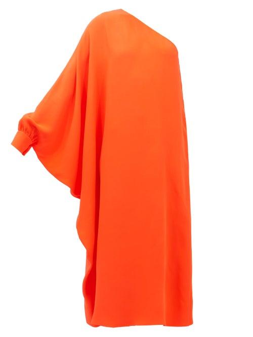 Valentino - Cady Couture Asymmetric Silk Dress - Womens - Orange