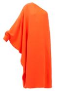 Valentino - Cady Couture Asymmetric Silk Dress - Womens - Orange