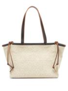 Matchesfashion.com Loewe - Cushion Small Anagram-embroidered Linen Tote Bag - Womens - Grey Multi