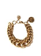 Matchesfashion.com Alexander Mcqueen - Crystal-embellished Metal Charm Bracelet - Womens - Gold