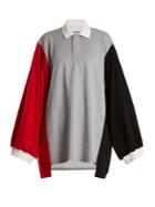 Koché Contrast-panel Cotton Dress