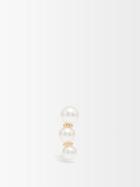 Sophie Bille Brahe - Trois Perle Pearl & 14kt Gold Single Earring - Womens - Pearl