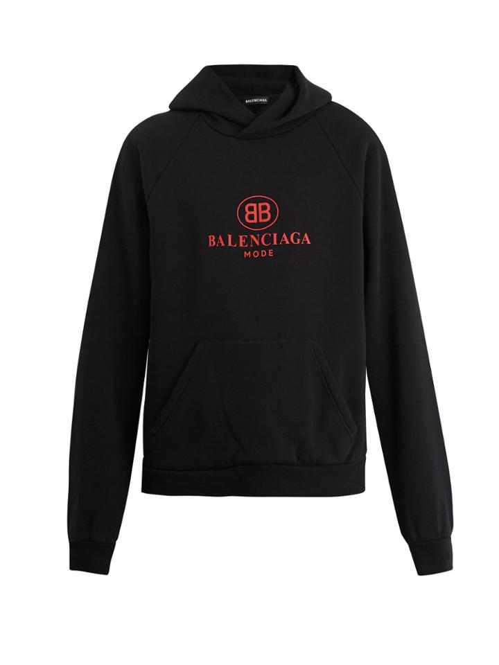 Balenciaga Bb-print Hooded Sweatshirt
