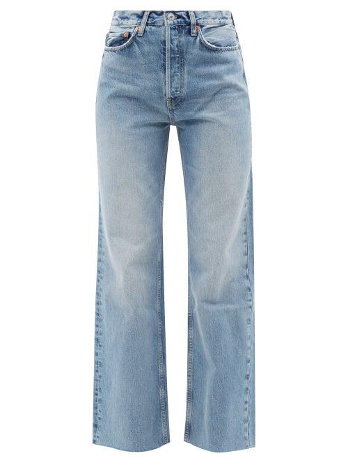 Re/done - 70s Ultra High Rise Wide-leg Jeans - Womens - Light Denim