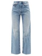 Re/done - 70s Ultra High Rise Wide-leg Jeans - Womens - Light Denim