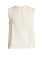 Matchesfashion.com Lila Eugnie - 1841 Appliqu Embellished Cotton Blend Voile Top - Womens - White