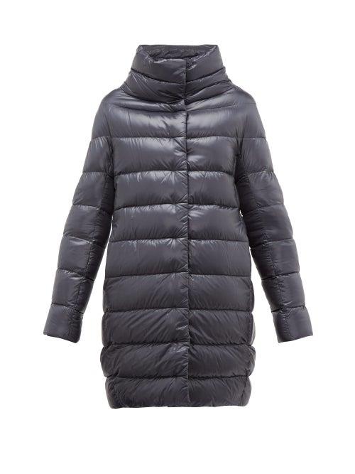 Matchesfashion.com Herno - Dora Quilted Down Coat - Womens - Dark Blue
