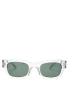 Matchesfashion.com Sun Buddies - Lubna Rectangular Acetate Sunglasses - Mens - Clear