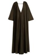 Kalita Clemence Deep V-neck Silk Maxi Dress