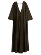 Kalita Clemence Deep V-neck Silk Maxi Dress